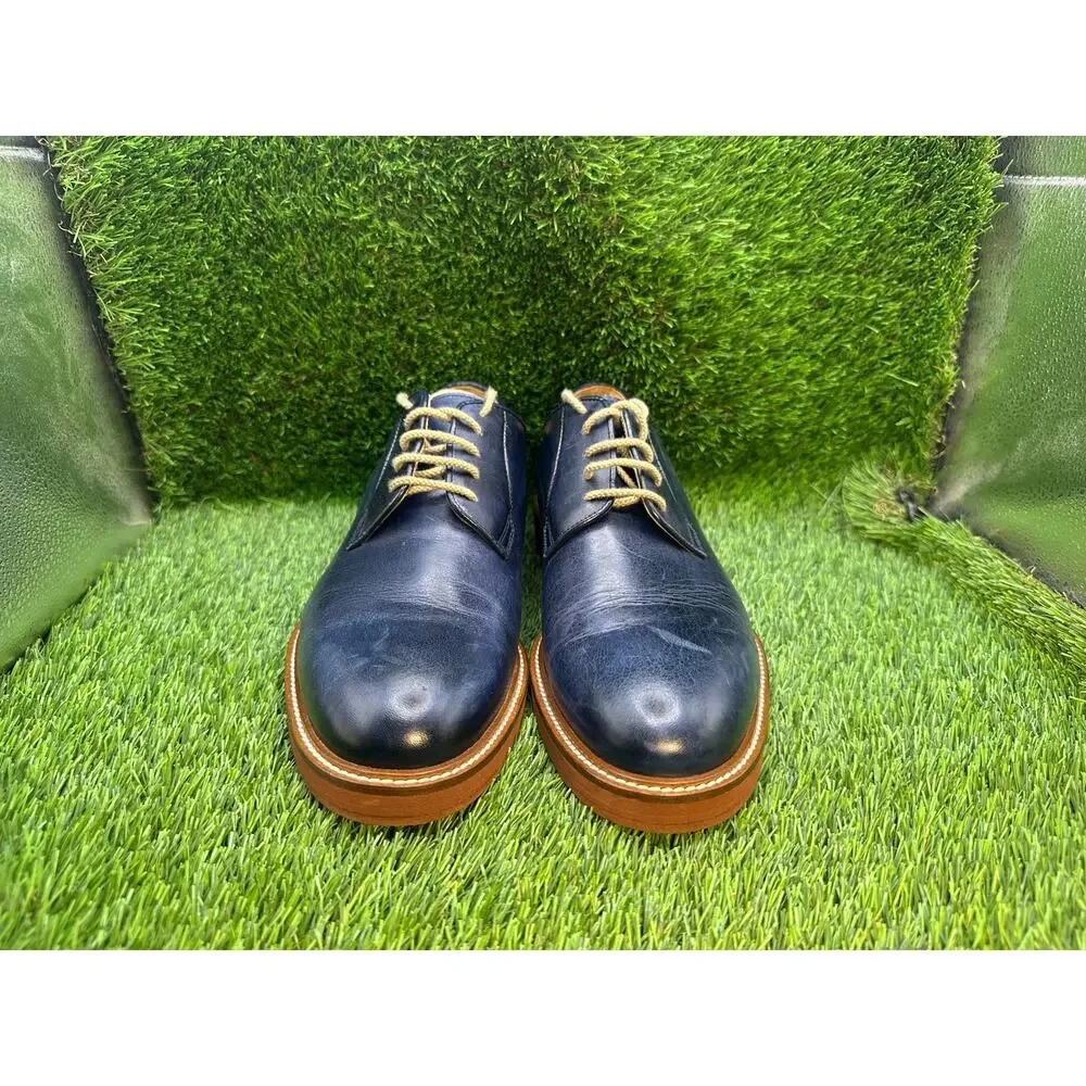 To Boot New York Adam Derrick Oxford Dress Shoes Men's 8.5 Blue Leather Formal